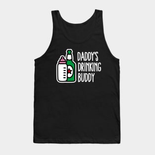 Daddy’s drinking buddy funny baby daddy birth gift Tank Top